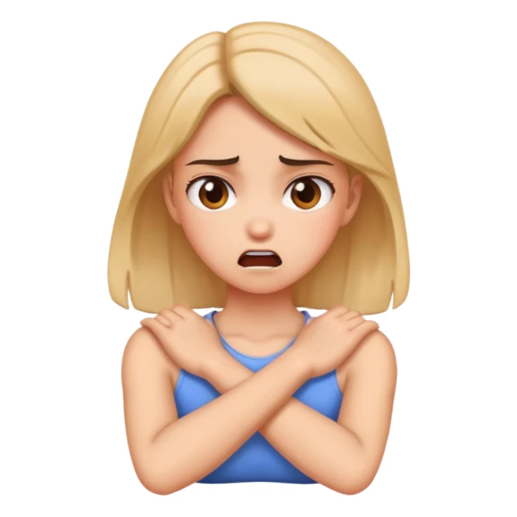 Girl holding neck angrily  sticker