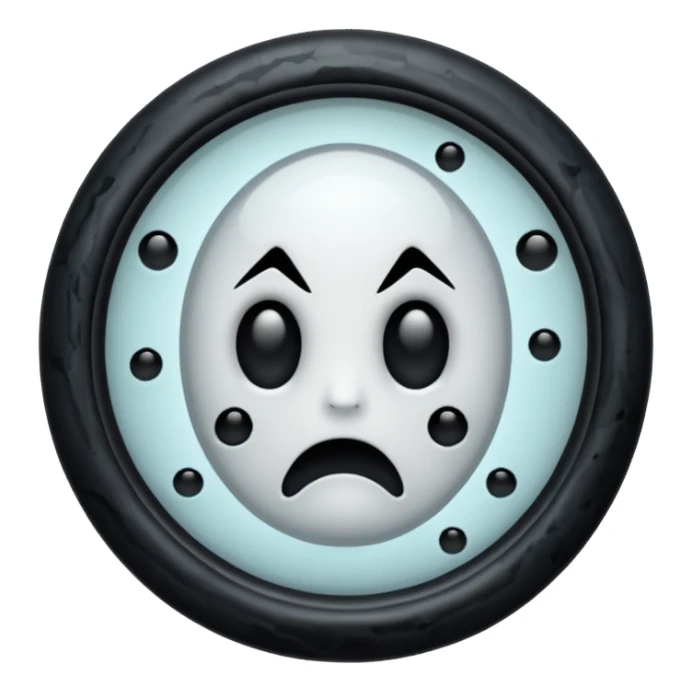 Haunted Mirror with some black dots on it  sticker