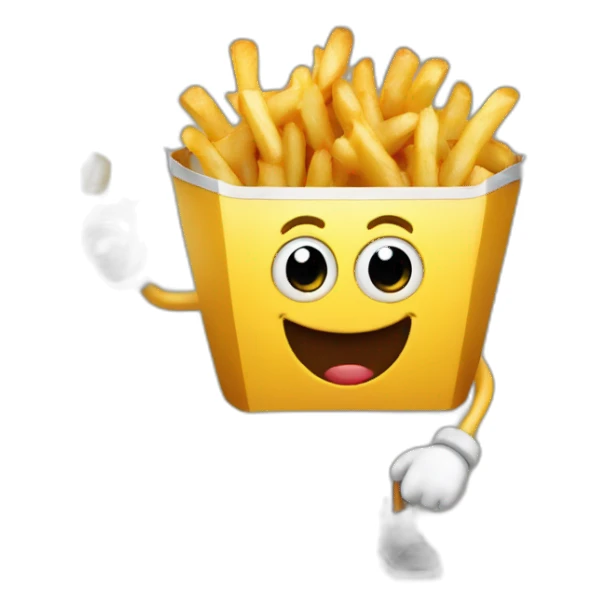 Frite qui joues au billard sticker