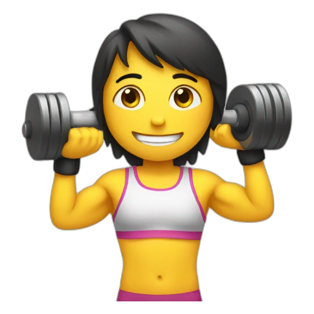 lifting a dumbell sticker