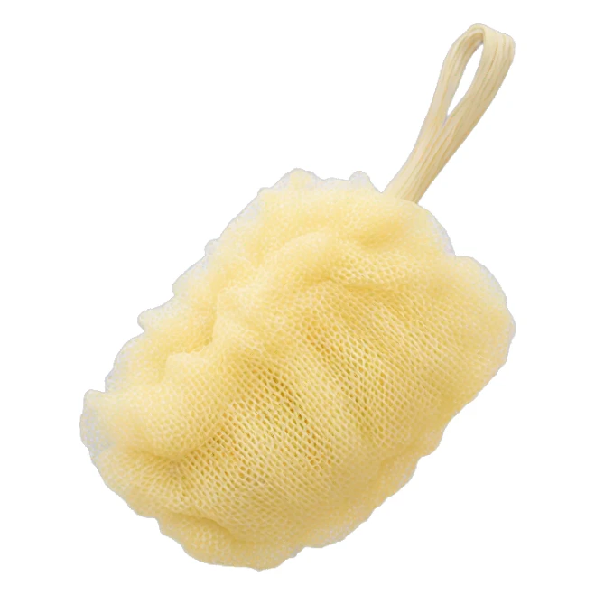 Synthetic mesh loofah sticker