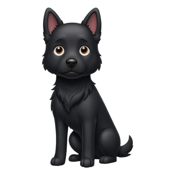 haz un perro negro sticker
