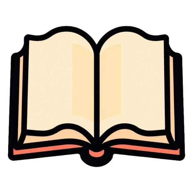 simple book icon sticker