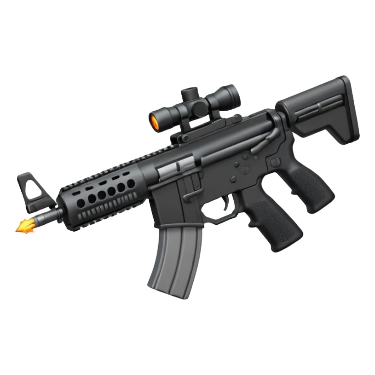 ar 15 with gun spark like its shooting sticker