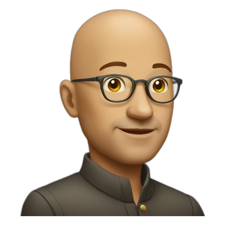 a rich bald guy sticker