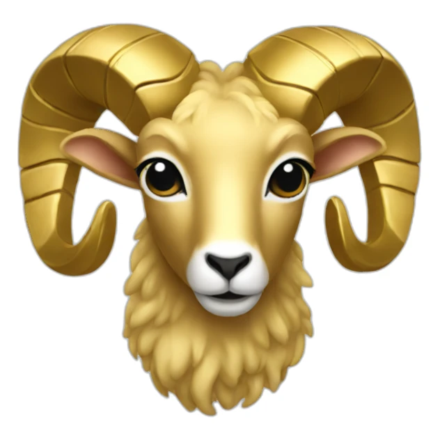 a golden ram sticker