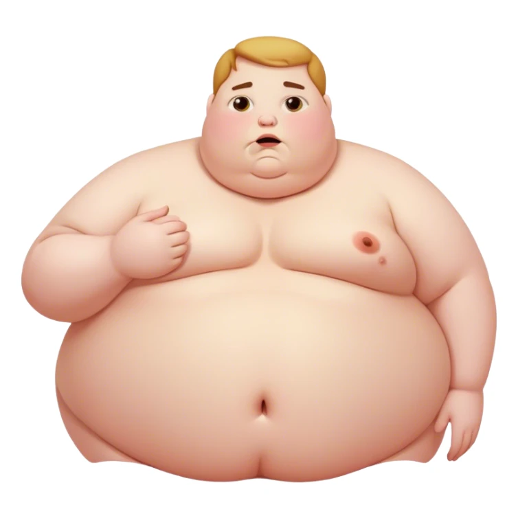 Over eating fat pig sticker