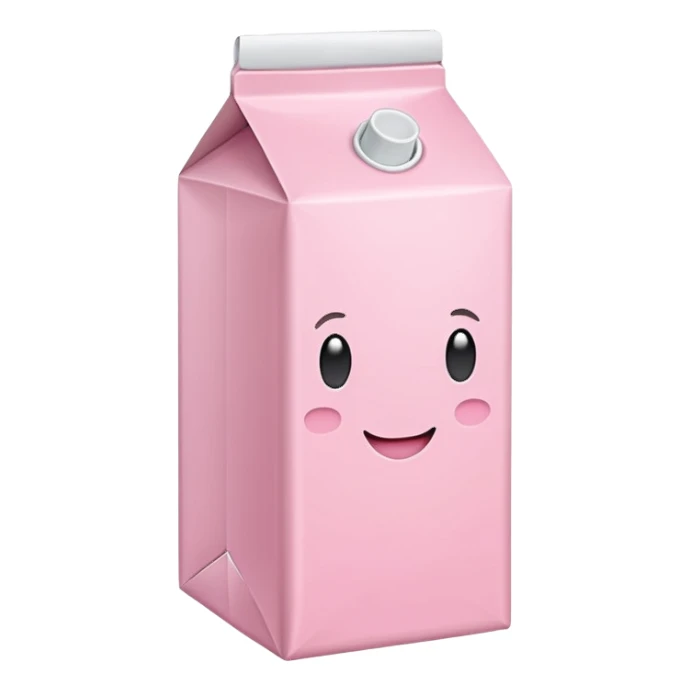 Pink milk carton sticker