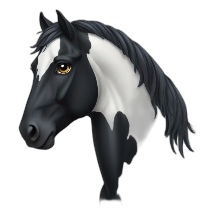 Friesian horse sticker