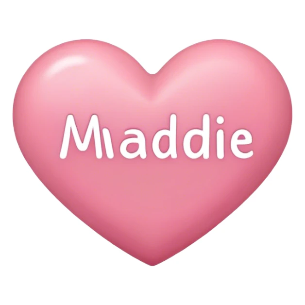 Heart with the name Maddie in the middle  sticker