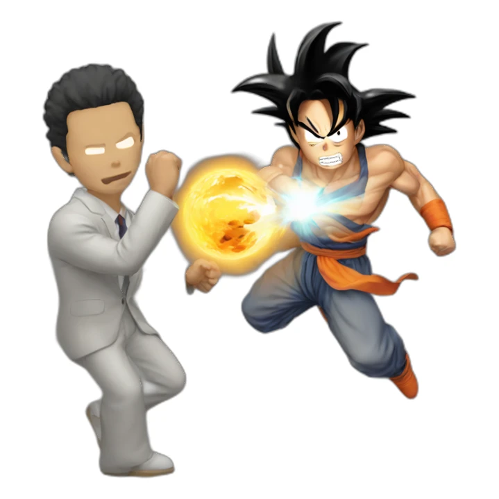 Goku vs Obama sticker