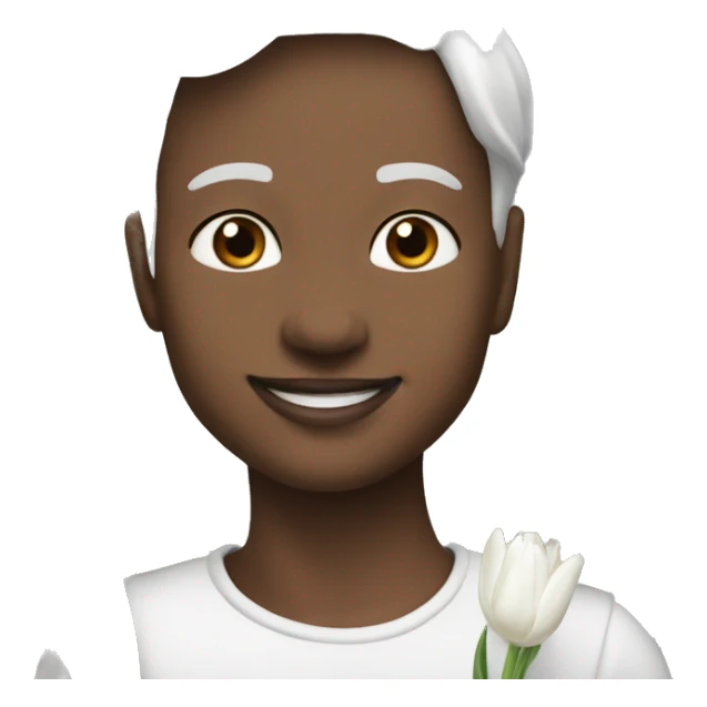 White tulips ￼ sticker