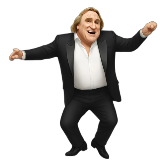 Gérard Depardieu qui danse sticker