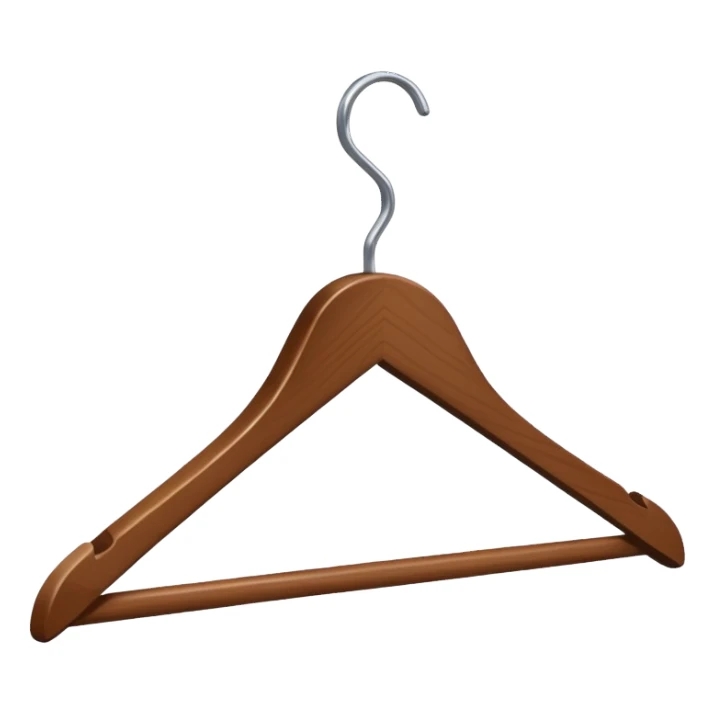 Hanger emoji wooden and angle sticker