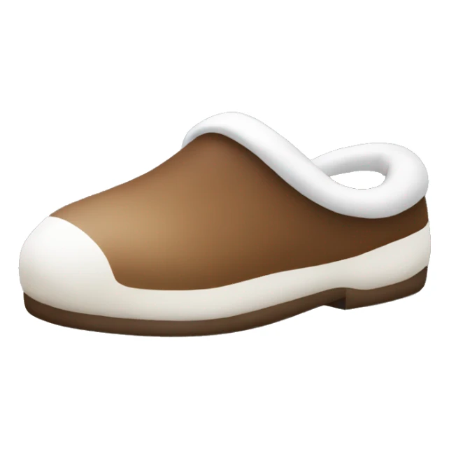 brown and white slipper sticker