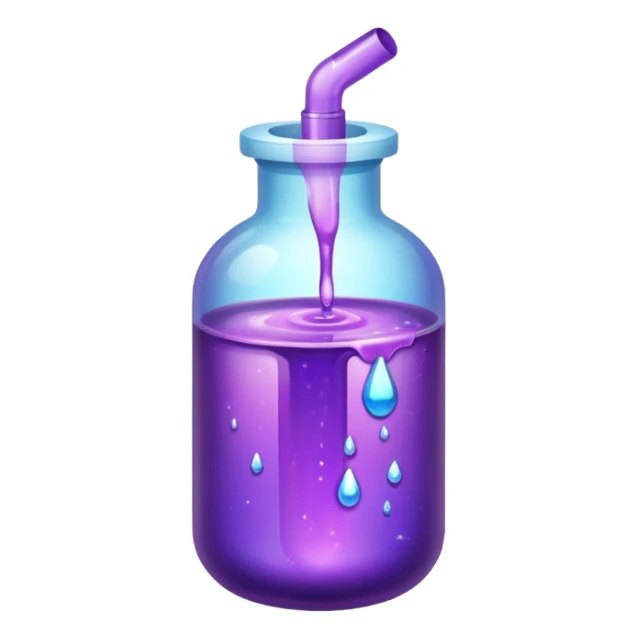 glitter purple medicine sticker