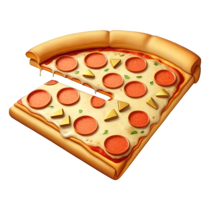 Pizza with gold bars sticker