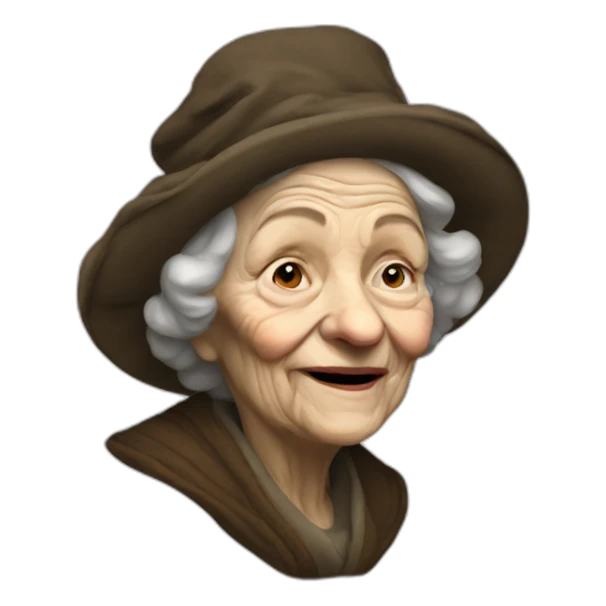 rembrandt old lady sticker