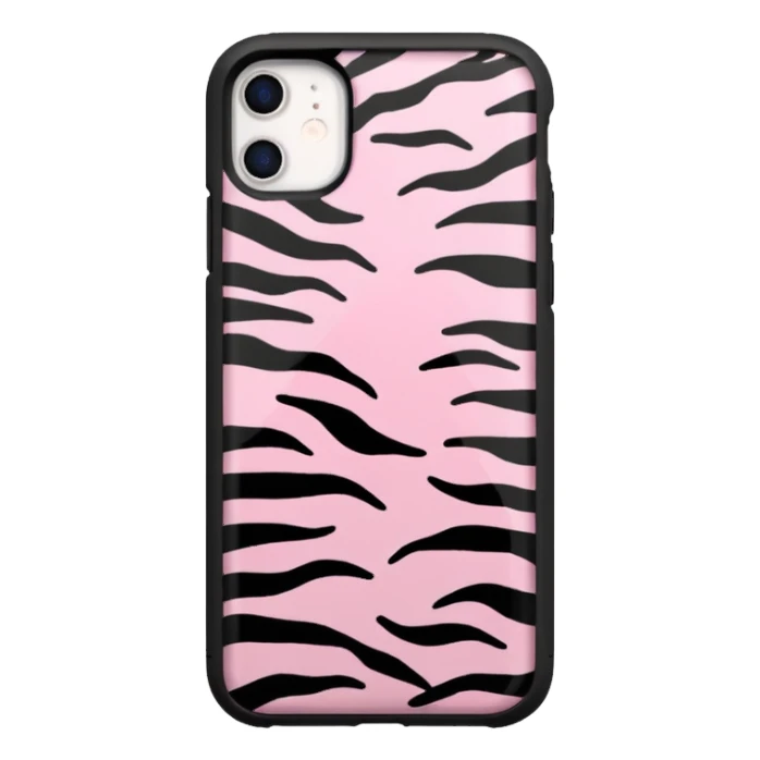 Cuore iphone zembrato rosa sticker