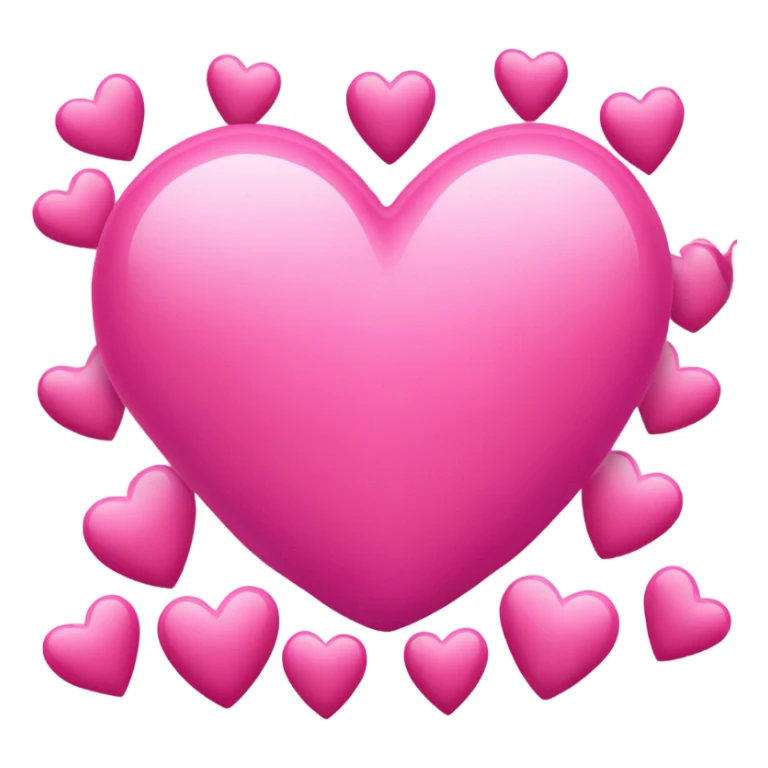 Pink heart with small hearts sticker