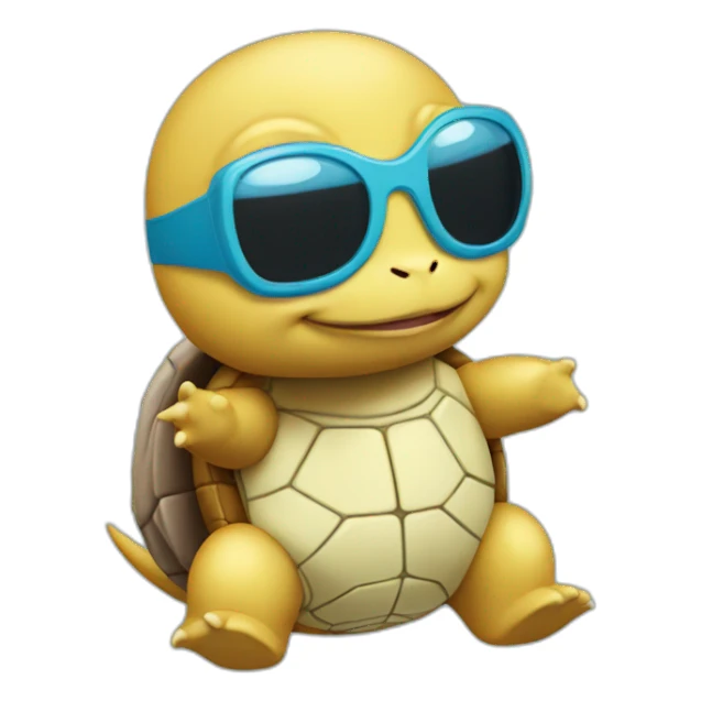 Squirtle with sunglasses  sticker