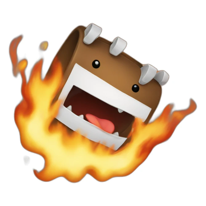 Screaming calendar in fire sticker