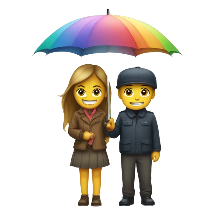 Umbrela and girl sticker