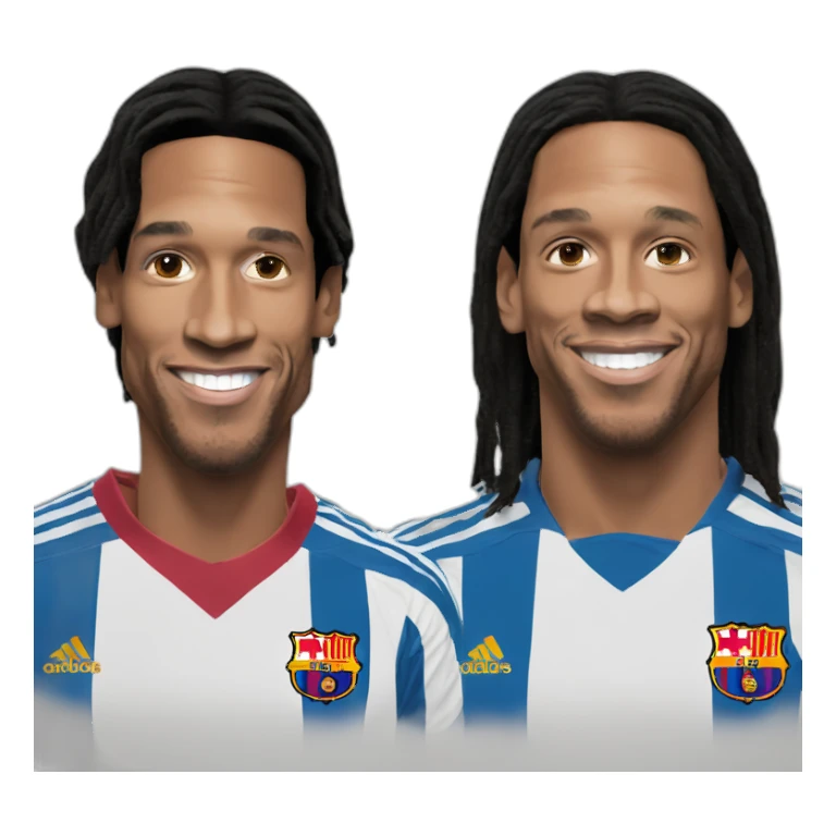 messi avec ronaldinho sticker