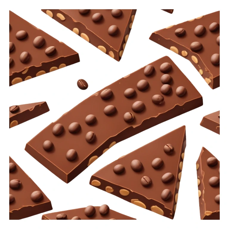 Milk chocolate bark with espresso beans  sticker