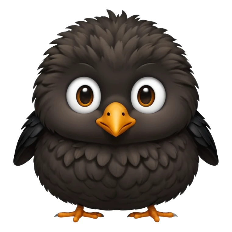 Un bebe oiseau mignon noir sticker