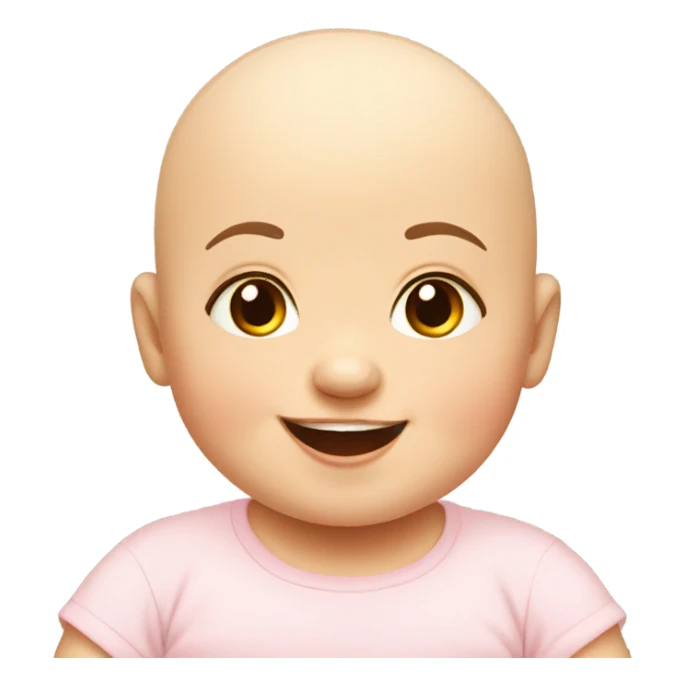 Bald little baby sticker