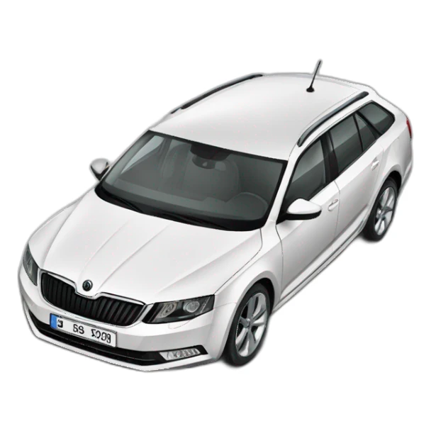 Skoda Octavia A5 white 2012 sticker