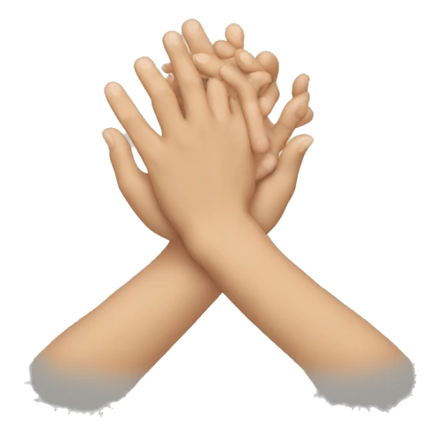Clasping hands sticker