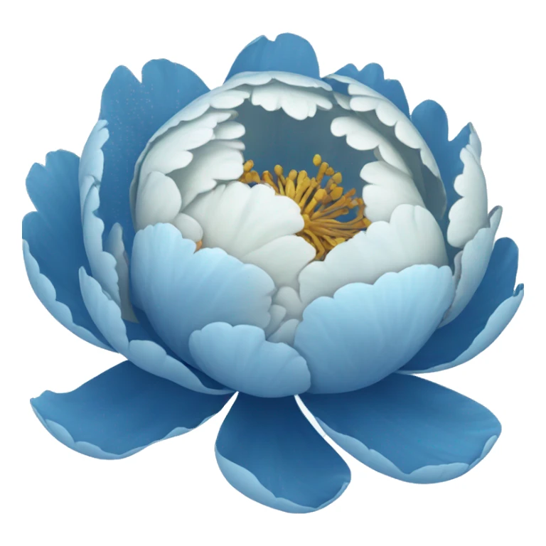 aesthetic blue peony sticker