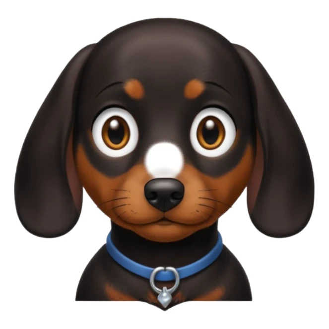 Perro salchicha negro enano sticker