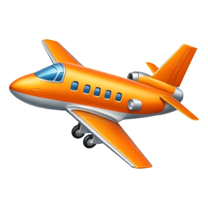 Orange plane rising to right side sticker