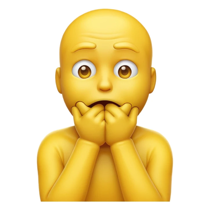 A yellow emoji man choking himself sticker