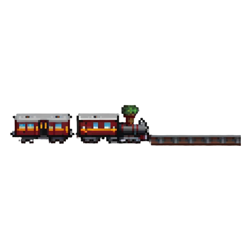 train on tracks sticker