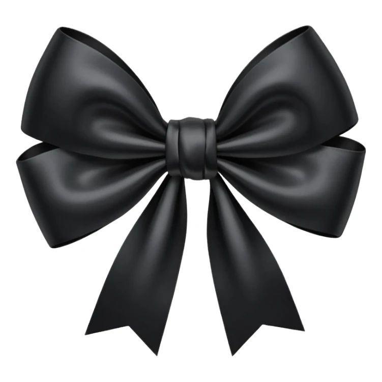 
Cute Black bow sticker
