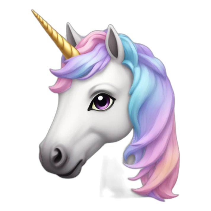 pastelcolor-rainbow-unicorn sticker