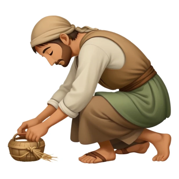 Peasant bowing down sticker
