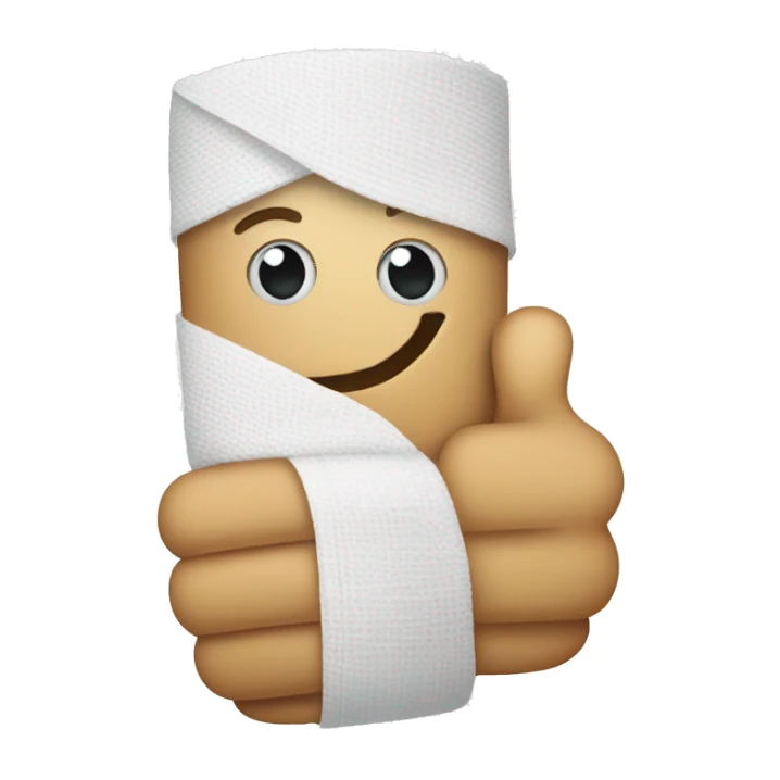 Bandaged thumbs up sticker
