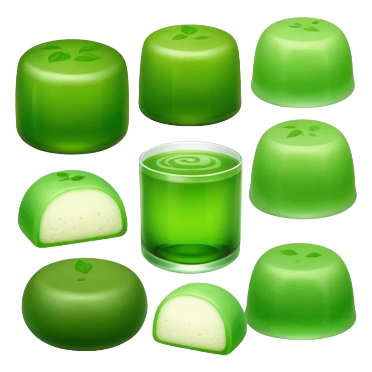 green warabi mochi sticker