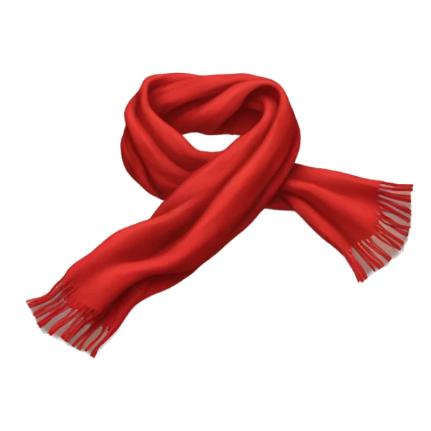 Red scarf sticker