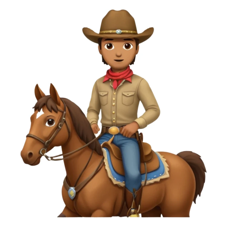 man on horse sticker