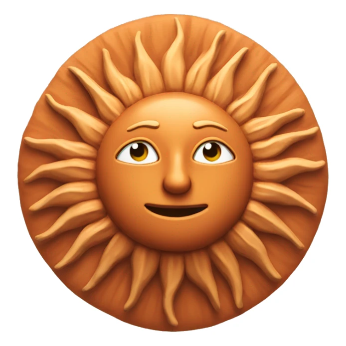 Terracotta sun sticker