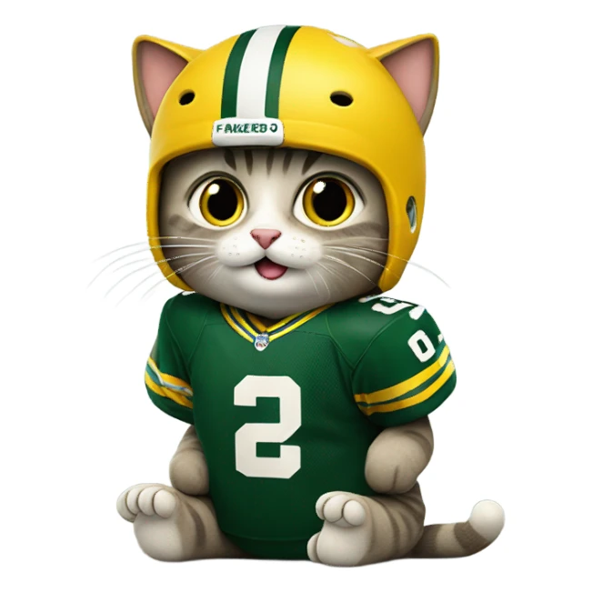 Packers fan cat  sticker