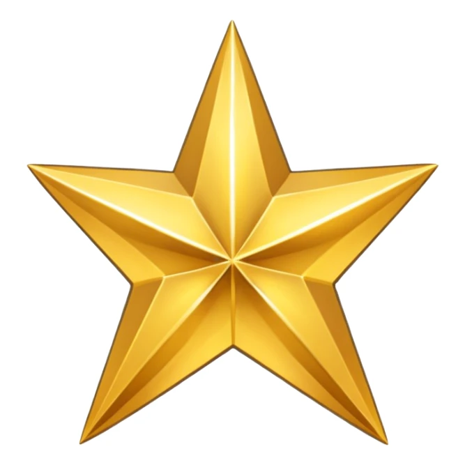 golden quadrangular star sticker
