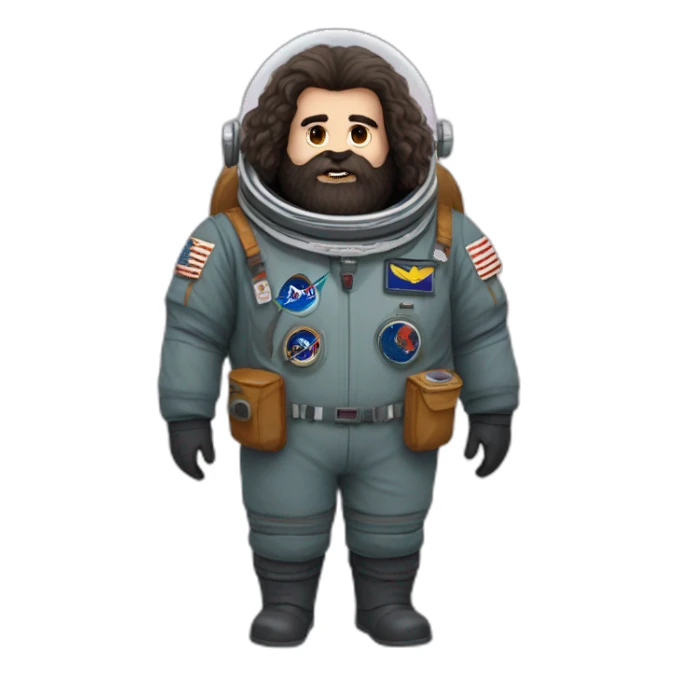 Hagrid in a cosmonaut outfit sticker