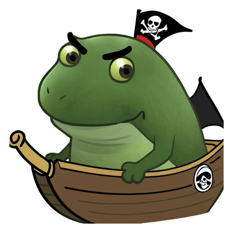 bufi in a pirate ship sticker
